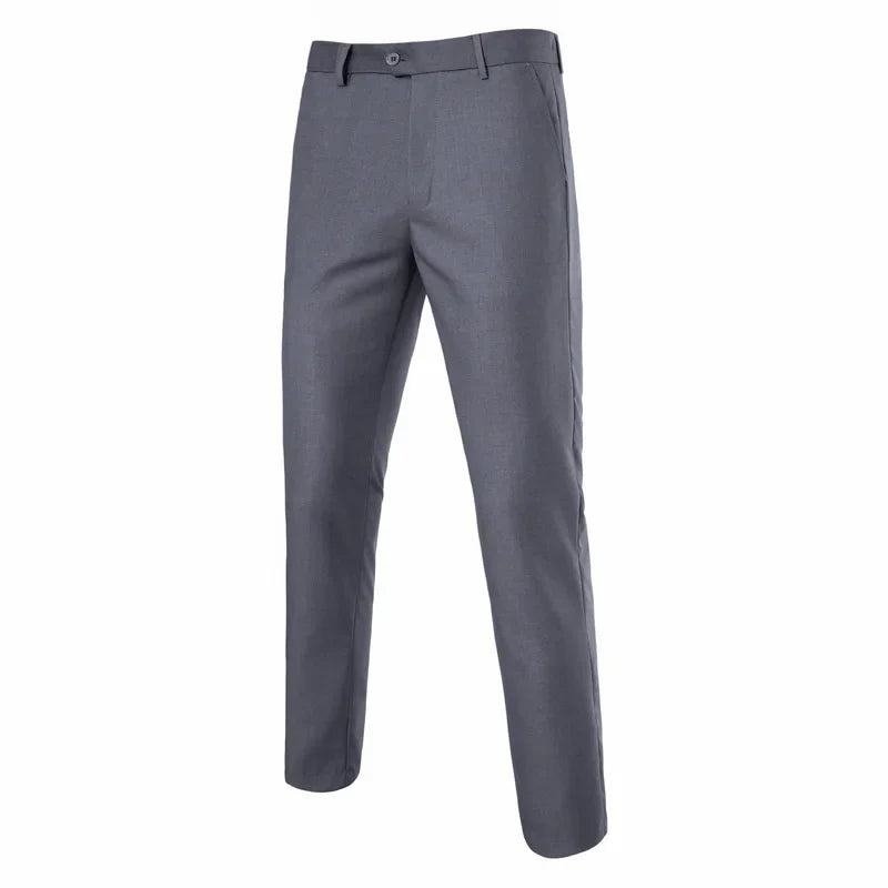 Mens Slim Fit Dress Pants Flat Front Wrinkle Free Suit Pants Business Dress Pants Classic Business Casual Pants