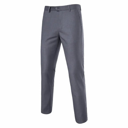 Mens Slim Fit Dress Pants Flat Front Wrinkle Free Suit Pants Business Dress Pants Classic Business Casual Pants