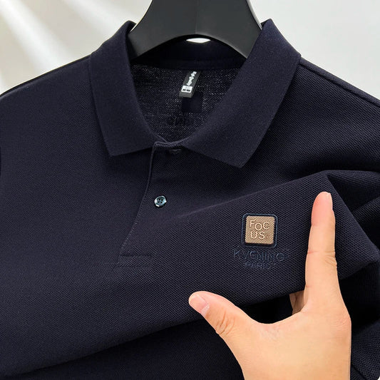 High end brand 100% cotton polo shirt short sleeved men's 2024 summer fashion embroidery comfortable breathable casual T-shirt