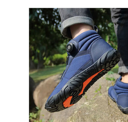 New Winter Booties Men Snow BareFoot Casual Shoes Outdoor Waterproof Work Shoes Warm Fur Men Ankle Shoes Snow Boots Plus Size 49