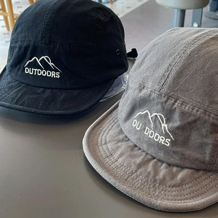 Baseball Caps for Women Short Brim Baseball Hat Men Sunshade Peaked Cap Cotton Outdoor Mountaineering Duckbill Hat Visors 모자