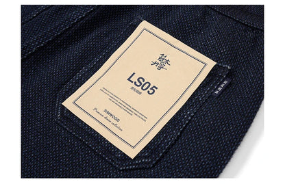 High Standard Series 2025 Summer New 13oz Indigo Sashiko Cloth Fabric Denim Shorts Loose 100% Cotton Vintage Shorts