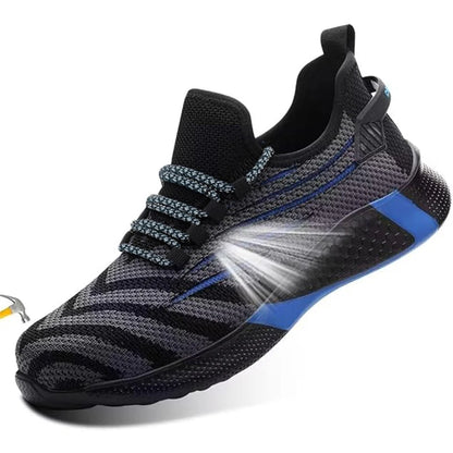 Steel Toe Work Shoes for Men Lightweight Safety Sneakers Comfortable Breathable Anti-Puncture Construction Working Shoes Boots