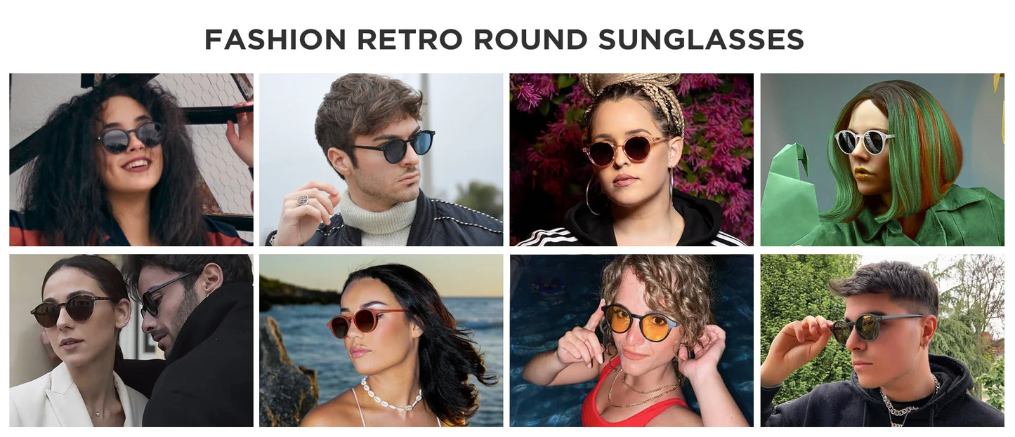 (S Size) Retro Circular Polarized Sunglasses 2026 2025 Men Women Vintage Small Round Sun Glasses UV400 Goggles Shades