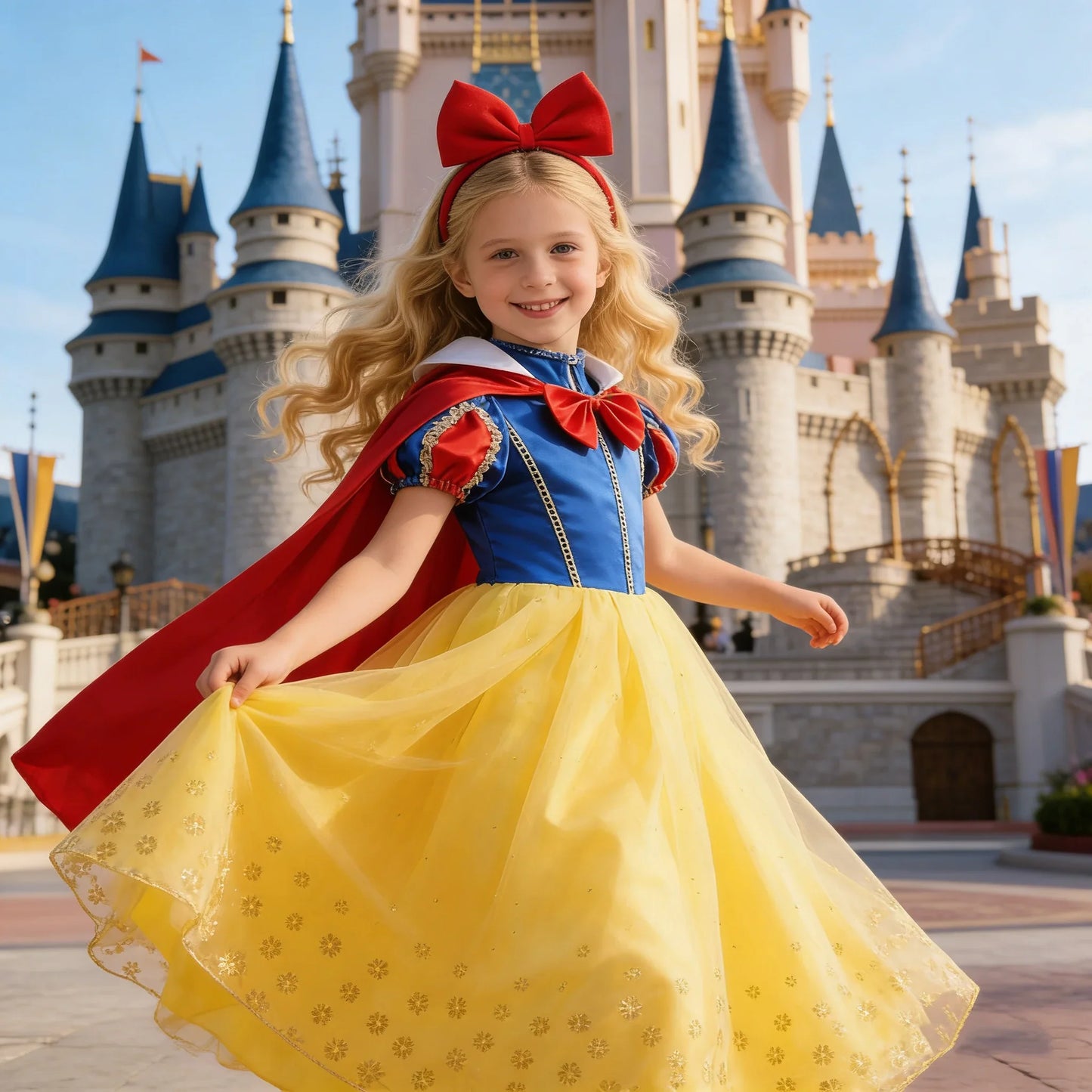 Girls Snow White Dress Kids Princess Dress Up Costumes Toddler Snow White And Huntsman Cosplay Clothing Birthday Party Outfits