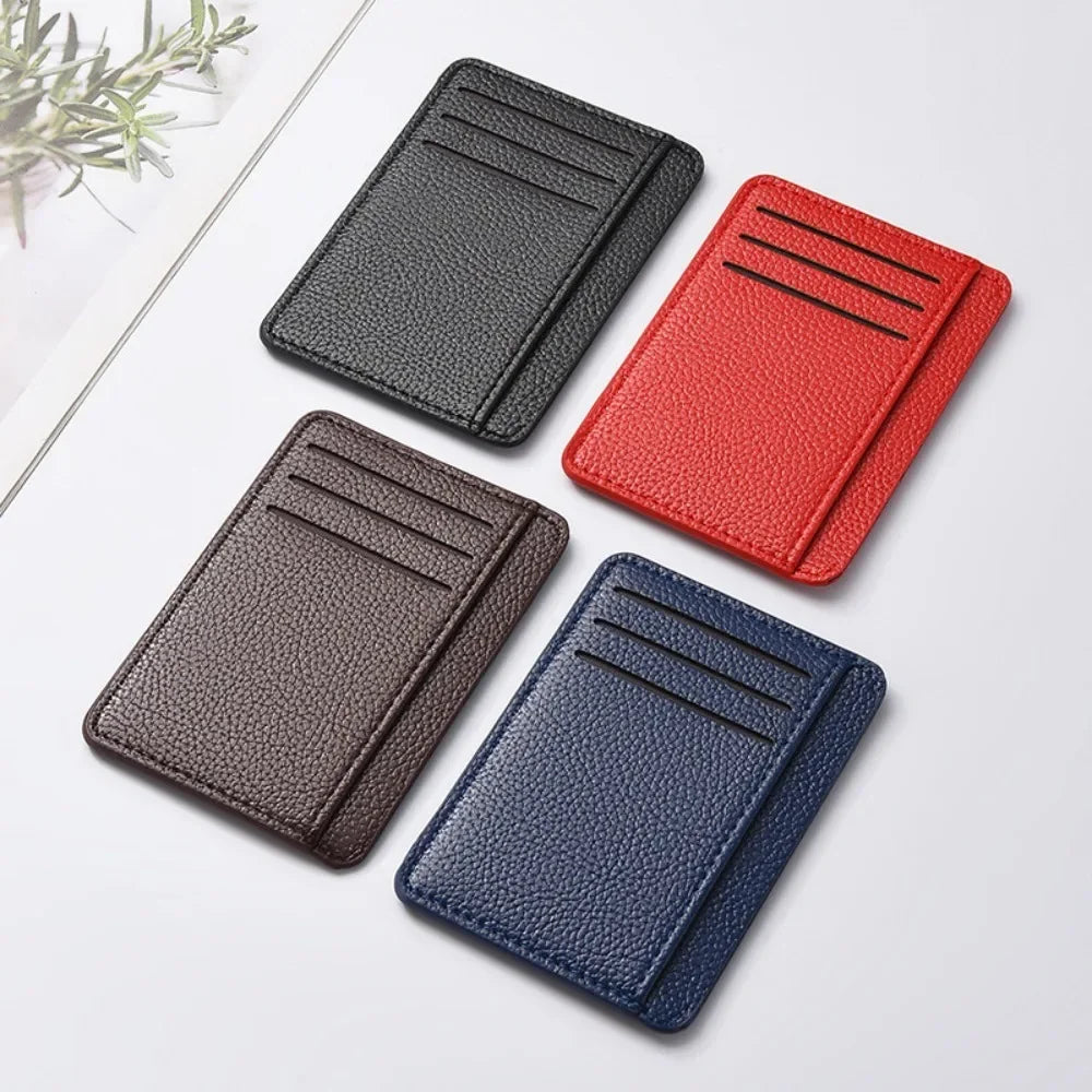 Portefeuilles Minimalistes Fins pour Hommes avec Poche Avant, Bloqueur RFID, Porte-Cartes de Crédit, Portefeuilles en Cuir Portables
