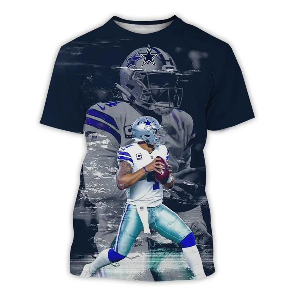 Summer fashion trend 3D printed men's short sleeved T-shirt personalized hip-hop comfortable round neck T-shirt sports top