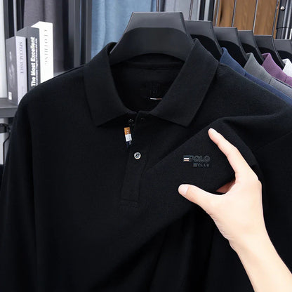 High Quality  Autumn and Winter Warm Men's Long Sleeved T-shirt, Semi High Neck Velvet Sweatshirt, Men's Base T-shirt
