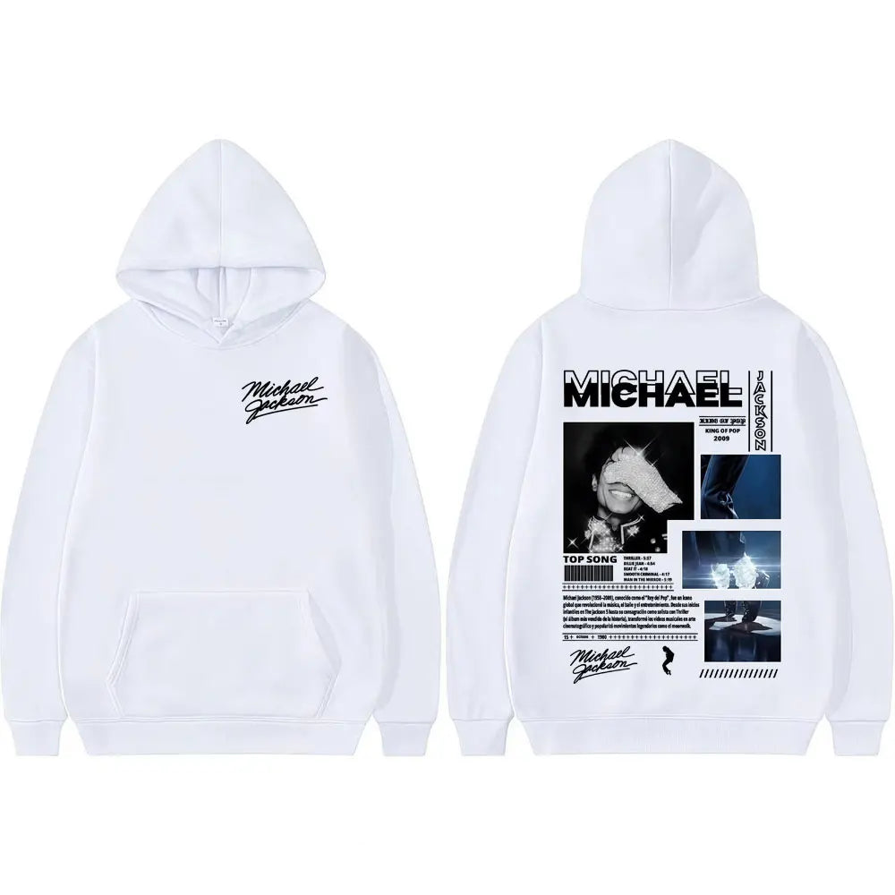 Michael Jackson King of Pop World Tour Hoodies Men Women Fashion Classic Oversized Hoodie High Quality Casual Fleece Sweatshirts