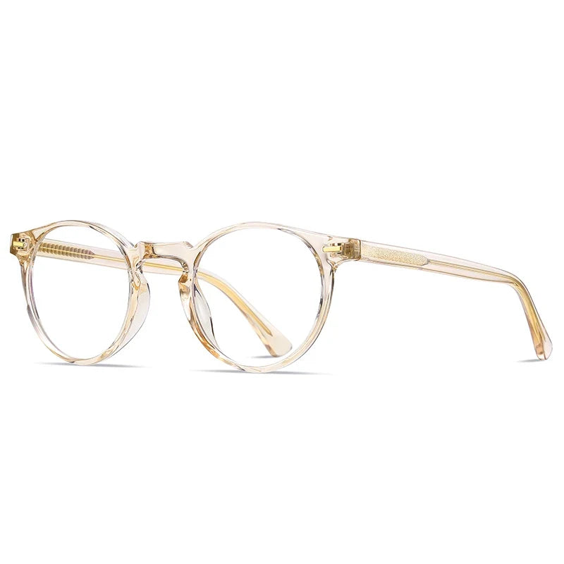 Round Blue Light Reading Glasses Women Eye Glasses Frame for Women Retro Plastic Titanium Anti-Blue Light Computer Eyewear
