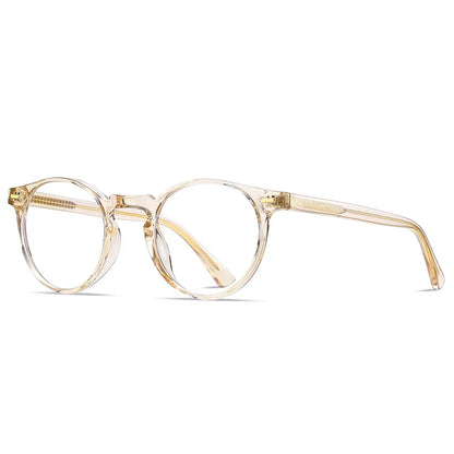 Round Blue Light Reading Glasses Women Eye Glasses Frame for Women Retro Plastic Titanium Anti-Blue Light Computer Eyewear