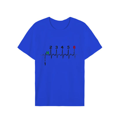 Men Brand T-shirts Motorcycle Gear Shift 1n23456 Heartbeat Ekg Pulse Print T Shirt Men Teeshirt Tshirt Short Sleeve T Shirts Men