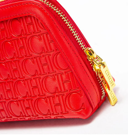 Solid Color Versatile Letter Print Design Exquisite Fashionable and Minimalist 2024 Seasonal New Women's Chain Shoulder Bag