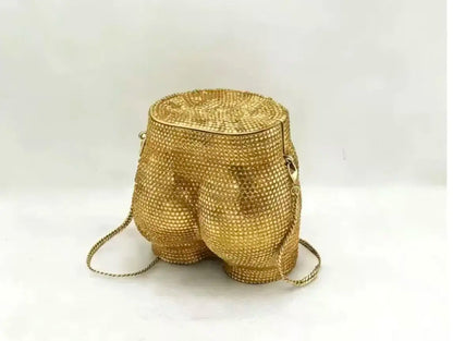 Ass Shaped Rhinestone Handbags Luxury Designer Crystal Evening Bags Women Diamonds Wedding Party Clutches Bridal Purses