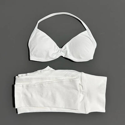 2 Piece Yoga Clothes Women Tracksuit Athletic Wear Pilates Fitness Suit Gym Workout Push Up Clothes Sports Bra Leggings Suit