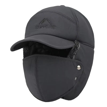 Winter Warm Thickened Artificial Fur Baseball Hat Men's and Women's Skiing Soft Extreme Cold Hat Fishing Hat Outdoor
