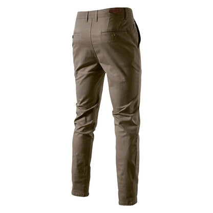 Casual Cotton Men Trousers Solid Color Slim Fit Men's Pants New Spring Autumn High Quality Classic Business Pants Men