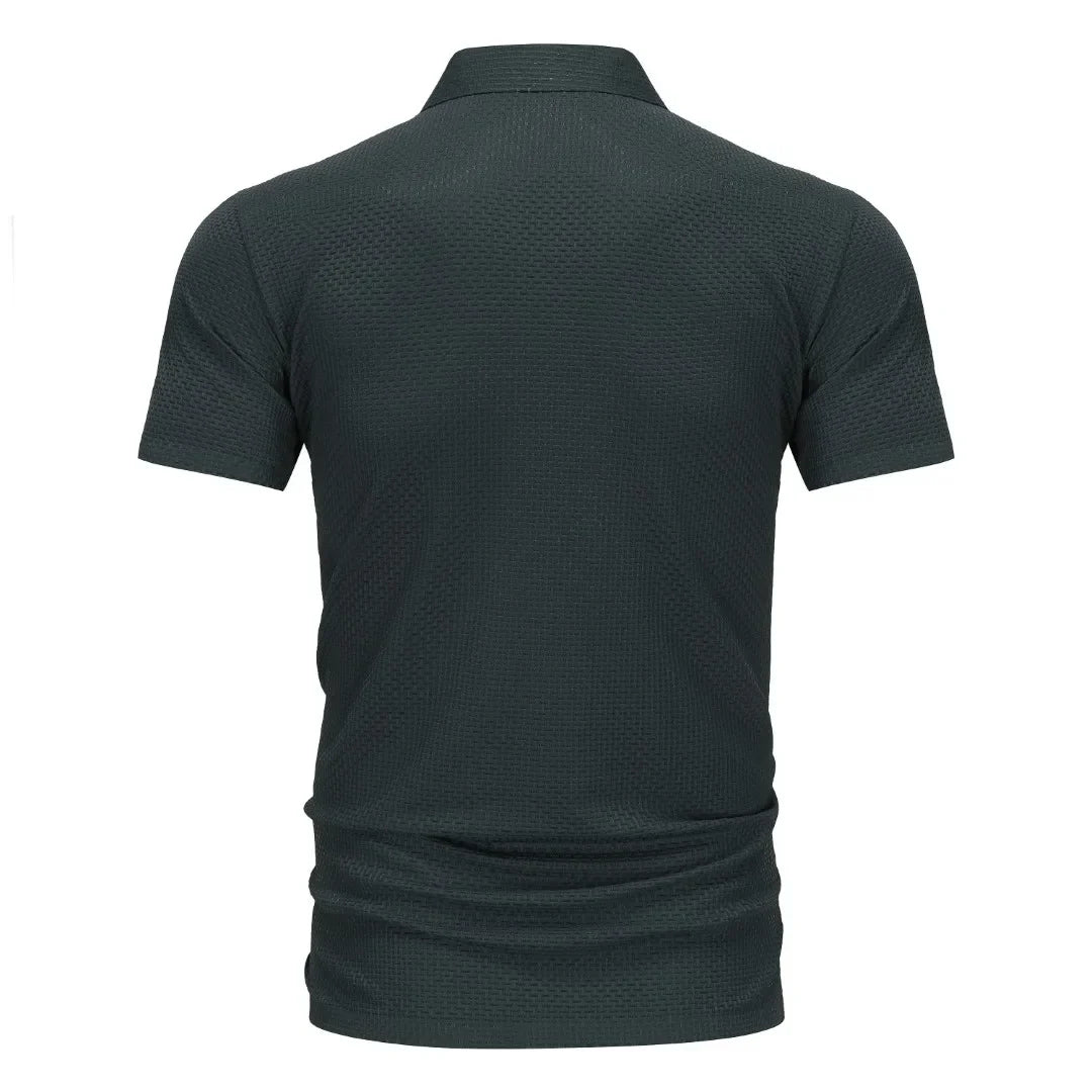 Upto EUR Sizes Tall Man Brand Top-Quality Men's Golf Shirt Lop-up Hollow Short-sleeved Polo Shirt SummerIce Silk Breathable Tee