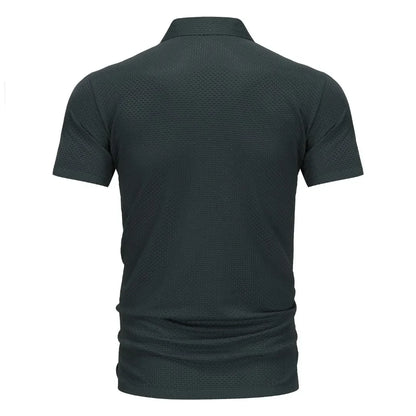 Upto EUR Sizes Tall Man Brand Top-Quality Men's Golf Shirt Lop-up Hollow Short-sleeved Polo Shirt SummerIce Silk Breathable Tee