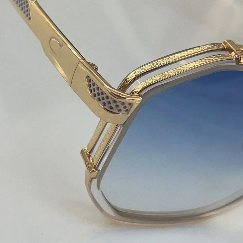 Luxury 0683 Alloy Sunglasses Men Brand Design Women Top Quality Hollow Top Quality Original Irregular Square Classical with Case