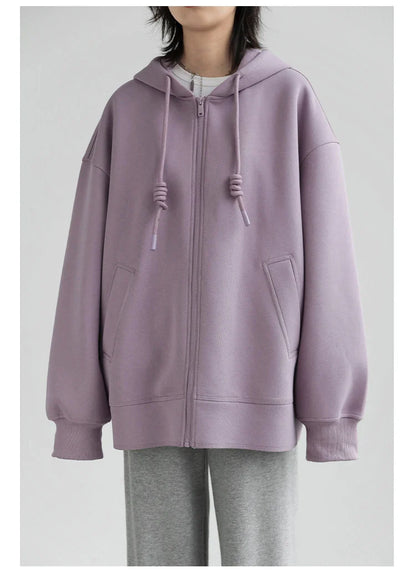 Women Sweatshirts Hoodies Solid Loose Casual Hooded Female Tops Lady Coat Medium Length Overcoat Spring Autumn 2025