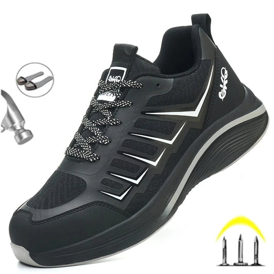 New Lightweight and Breathable Labor Protection Shoes for Men and Women Anti Smashing and Anti Piercing Steel Toe Safety Shoes