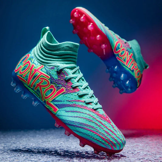 New Men Football Boots Cleats Sneakers High-top High-quality Soccer Shoes Non-Slip Futsal Grass Match Indoor Hot-selling FG/TF