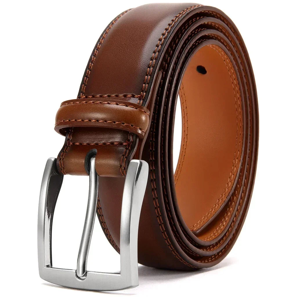 125cm Plus Size Men Belts High Quality Genuine Leather LONG Large Pin Buckle Metal Automatic Buckle Fashion Designer 2023New