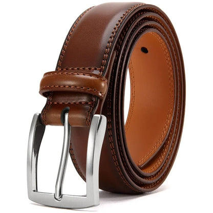 125cm Plus Size Men Belts High Quality Genuine Leather LONG Large Pin Buckle Metal Automatic Buckle Fashion Designer 2023New