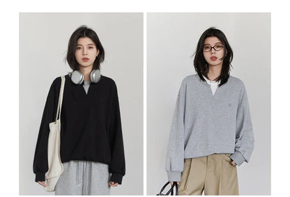 Korean Women Sweatshirts Loose Casual New Contrast Splicing Hoodie Female Top Woman T Shirt Pullover Spring Autumn 2025