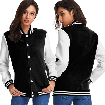New Supernatural Print Baseball Jacket Women Men Casual Loose Jacket Autumn Winter Sweatshirt Long Sleeve Jersey Tops