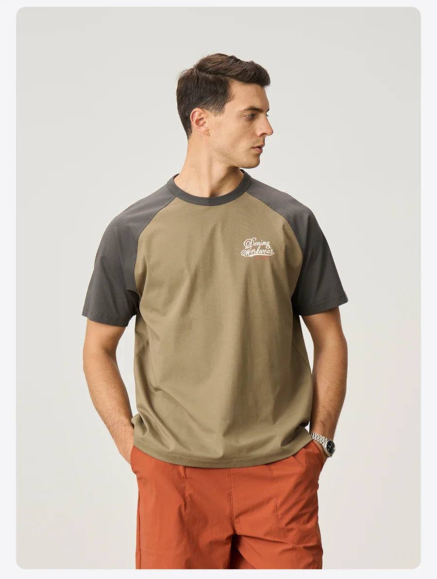 2026 Summer New 240gsm Cool  Feeling Sorona Fabric T-shirts Men Oversize Raglan Sleeve Athletic Sports Gym Workout Tops