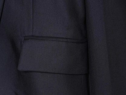 Elegant Casual Chic Women Blazer NavyBlue Buttons Stand Collar Slim Blazer Fashion 2026 Spring Summer Office Lady Blazer