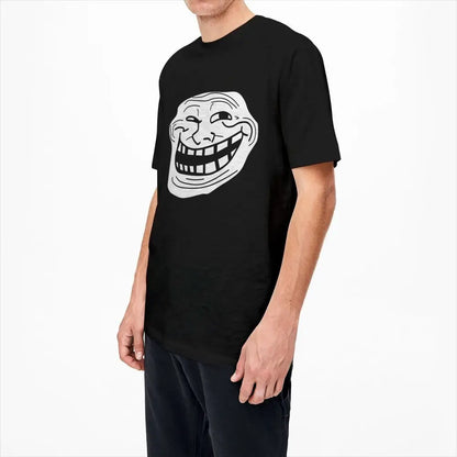 Rage Comic Trollfac T Shirt Funny Anime Hip Hop T-Shirts Short-Sleeved Awesome Tops Summer Pure Cotton Round Neck  6XL Clothes