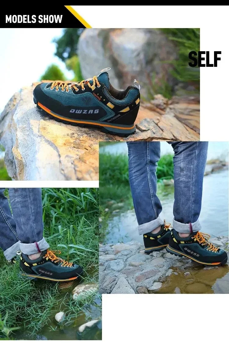 Men's Boots Hiking Boot for Men Waterproof Climbing Shoes Anti-collision Outdoor Casual Lace-up Sneakers Snow Boots