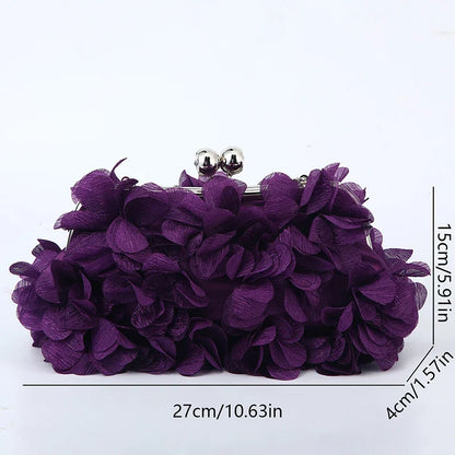 Flower Dinner Purse Designer Floral Chain Crossbody Bride Handbag Clutches Woman Petal Evening Party Clutch Wedding Dress Bag