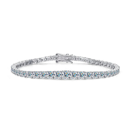100% 925 Sterling Silver Gradient Size Moissanite Tennis Bracelet For Women Diamond Bangle Luxury Fine Jewelry Gift