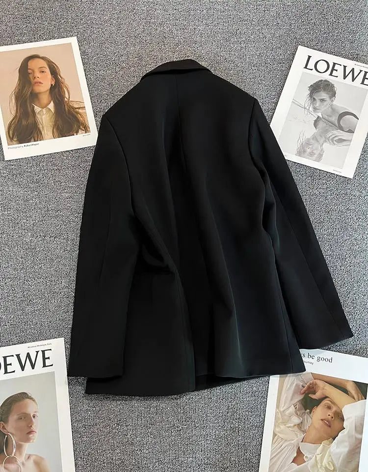 Women's Casual  Jaet Coat 22 Colors Small Suit Outerwear Long Sve Commute Sle Pure Color Spring Season