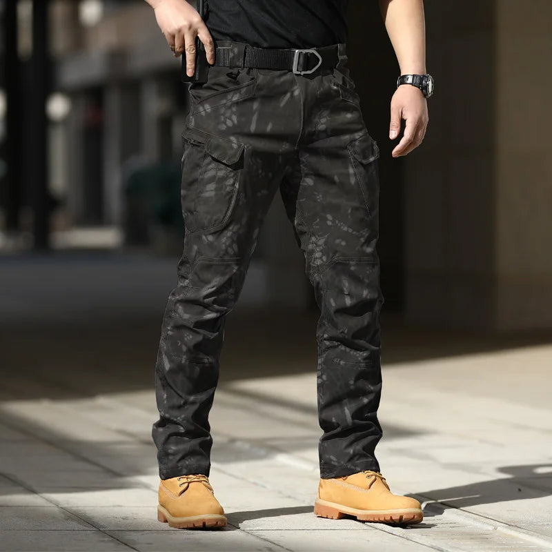 Men City Military Tactical Pants Combat Cargo Trousers Multi-pocket Waterproof Wear-resistant Casual Training Overalls Clothing