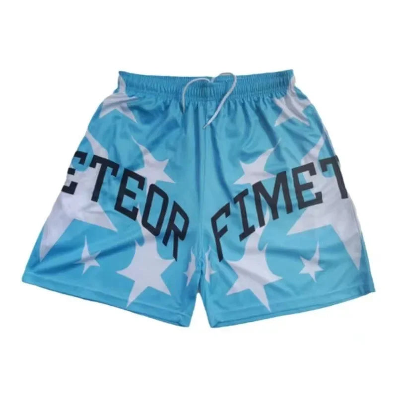 Mens Motorcycle Trend Casual Sports Shorts Gym Fitness Quick Dry Mesh Beach Basketball Jogger Short Pants Sweatpants Bottoms