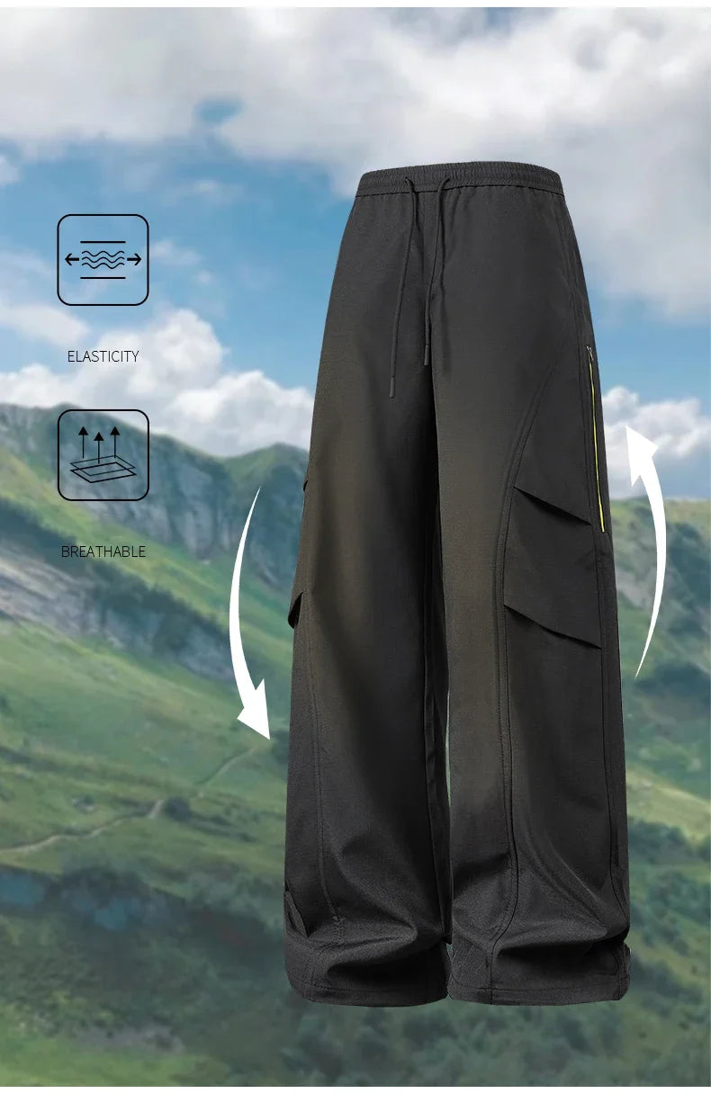 Outdoor Hiking Pants Male Waterproof Windproof Climbing Paratrooper Trousers Autumn Wear-Resistant Camping Cycling Cargo Pants