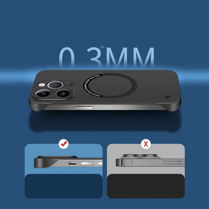 Magnetic For Magsafe Slim Case For iPhone 16 15 Pro Plus 15Pro 16Pro Max Wireless Charging Hard PC Matte Back Cover
