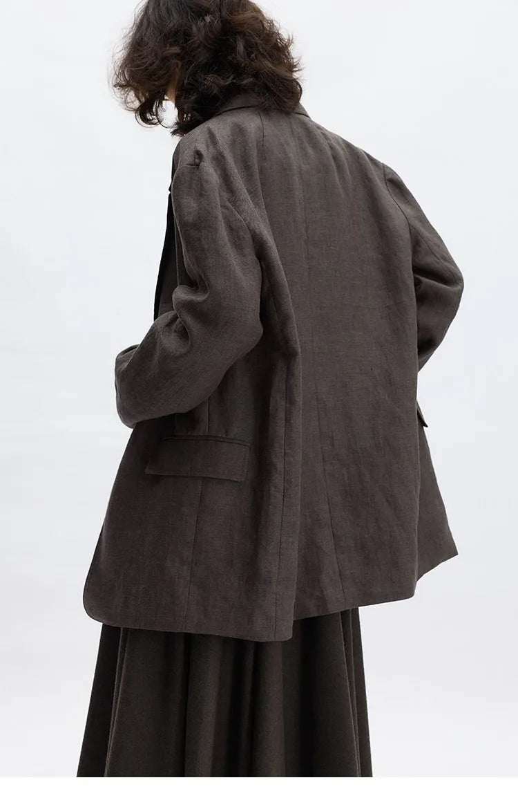 Simple and Understated~ One-Button Women's Blazer, Thin Spring/Summer Suit, New Casual Commuter Jacket, Loose Fit