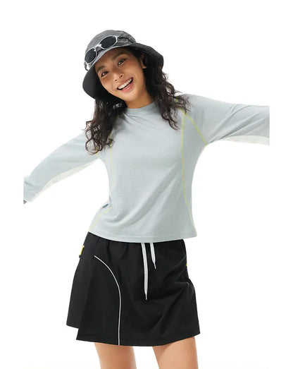 Unisex Sport  Long-Sleeved T-Shirt with Moisture-Wicking, Quick-Drying & Contrast Shoulder Design
