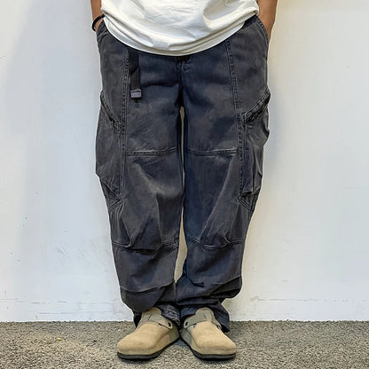 American Streetwear Army Green Cargo Pants For Men High Quality Hip Hop Skateboard Baggy Pants Korean Fashion Trousers Male