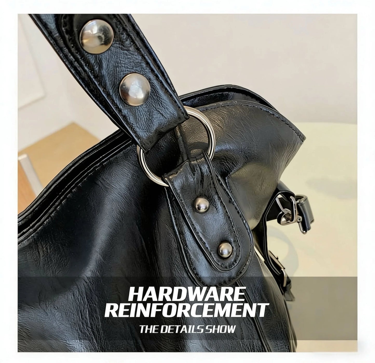 Capacity Black Shoulder Bags For Women Large Shopper Bag Solid Color Soft Leather Crossbody Handbag Travel Tote Bag