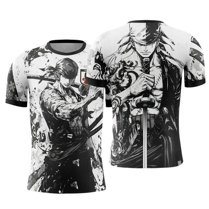 One Piece Roronoa Zoro Japan Soccer Anime Allover Print Adult Kids Athleisure T-Shirt Summer Quick-dry Soft Lightweight
