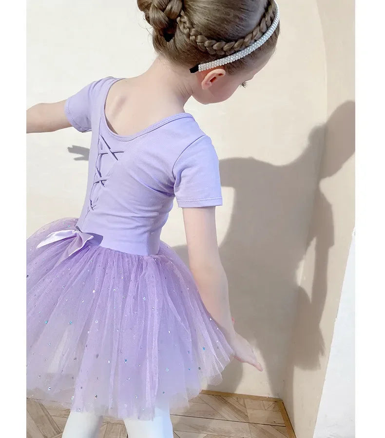 Children's Dance Costume Girl Dress Tutu Outfit Vestido Girls Clothes Ballet Leotard Robe Fille Summer Ballet Skirt Baby Dresses