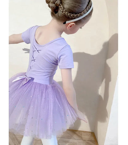 Children's Dance Costume Girl Dress Tutu Outfit Vestido Girls Clothes Ballet Leotard Robe Fille Summer Ballet Skirt Baby Dresses