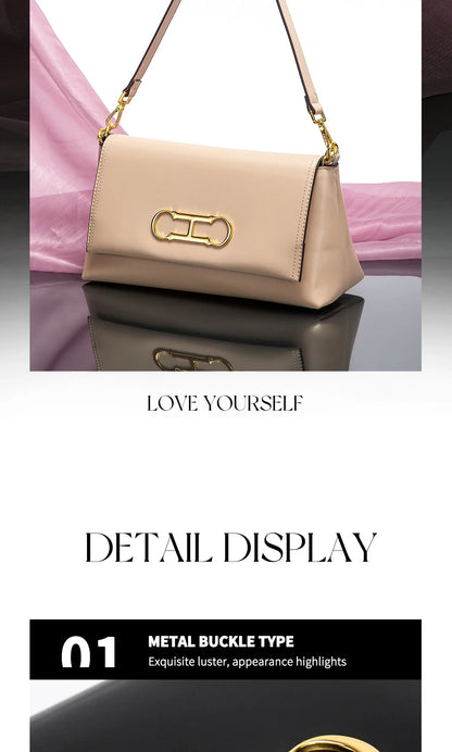 Pure Simple Classic Retro Square Ladies Shoulder Bag Fashionable Hundred Exquisite Workmanship New Women's Crossbody Bag